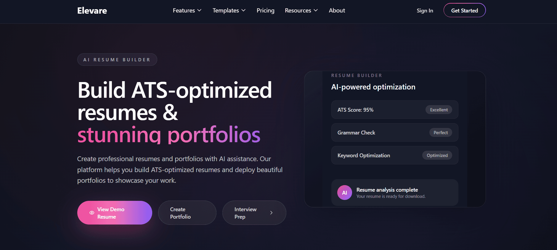 Elevare project preview