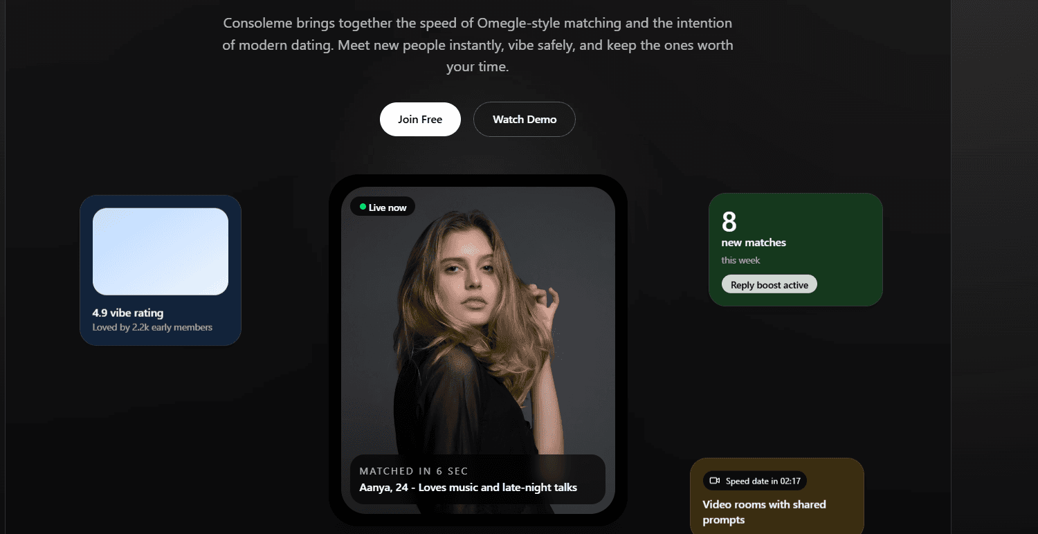 Console Me project preview